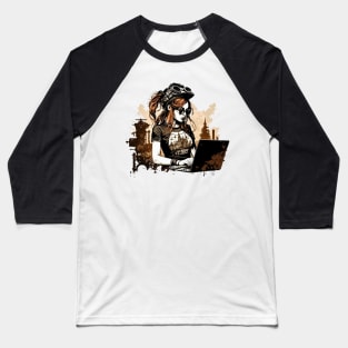 Steampunk Coder - 2 - A fusion of old and new technology Baseball T-Shirt